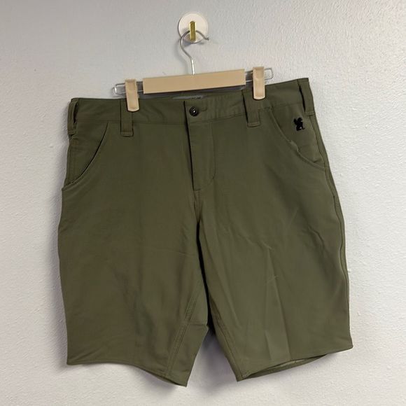 Chrome Industries Other - Chrome Industries Men's Olive Green Cotton Blend Biker Shorts Size 34